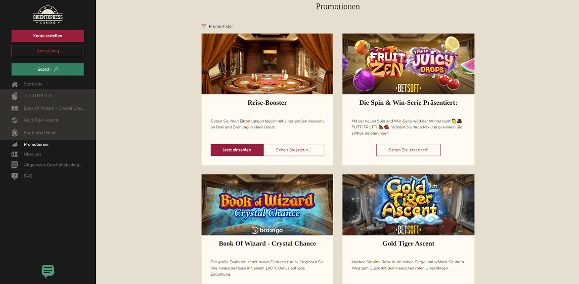 orientxpress casino angebote