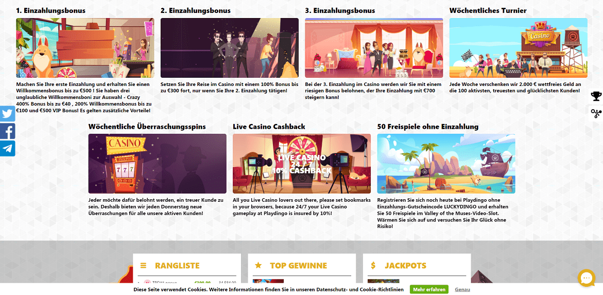 Playdingo Casino Aktionen